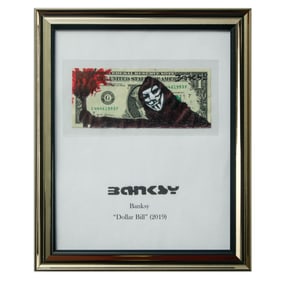 Banksy Dollar Bill art dated 2019