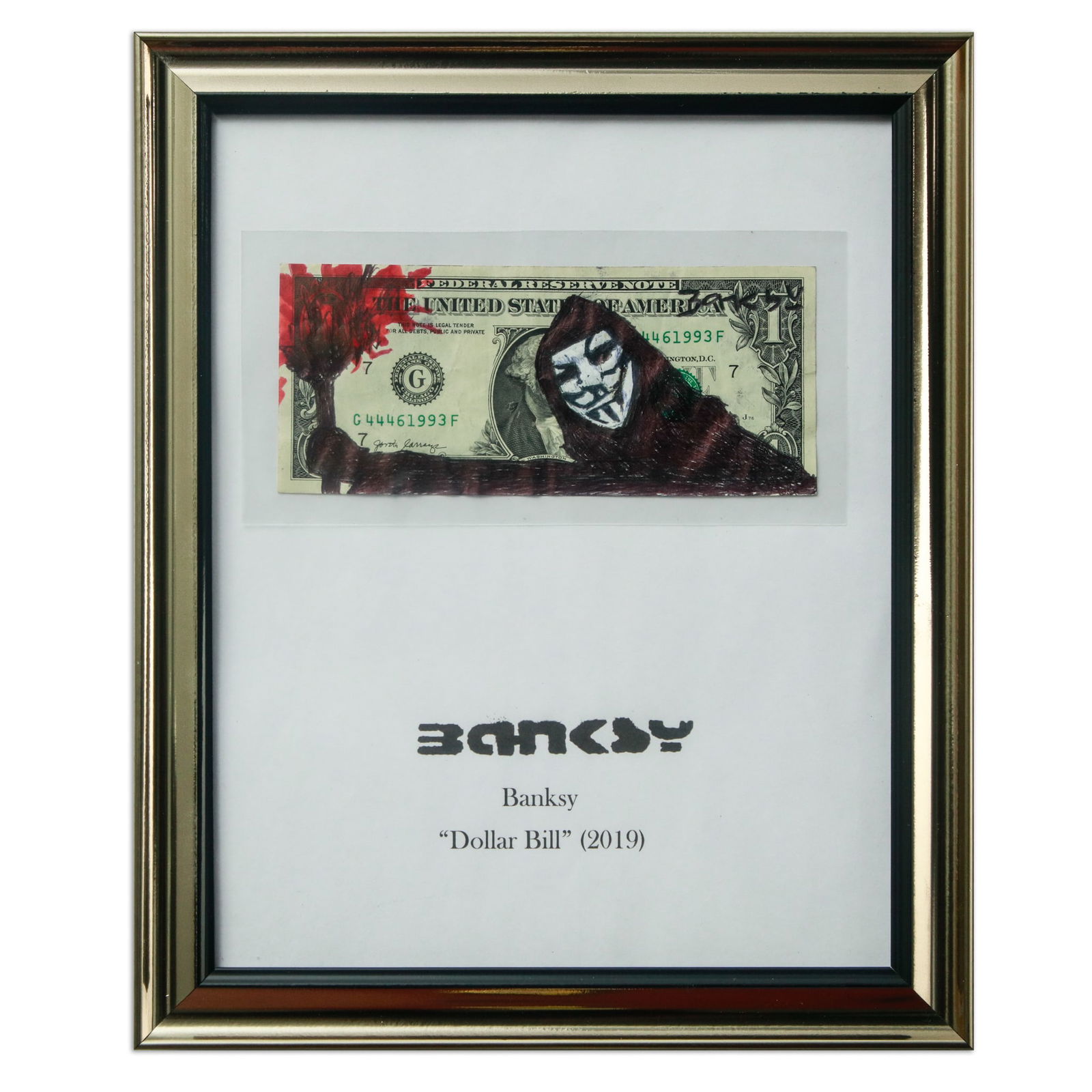 Banksy Dollar Bill art dated 2019 (1 of 7)
