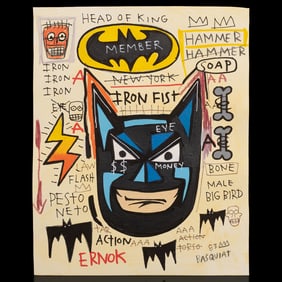 Jean-Michel Basquiat Artwork on Thick Paper