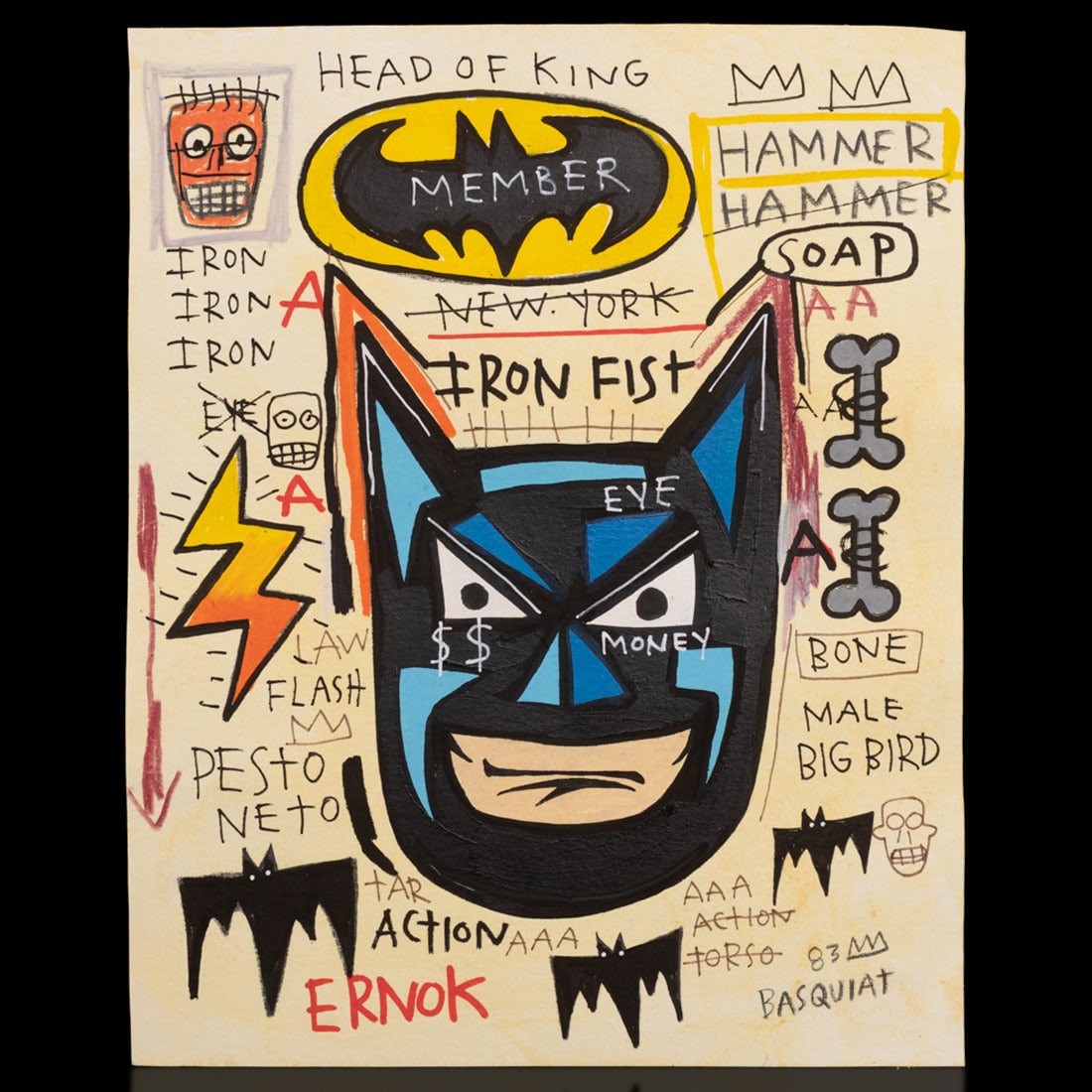 Jean-Michel Basquiat Artwork on Thick Paper (1 of 11)