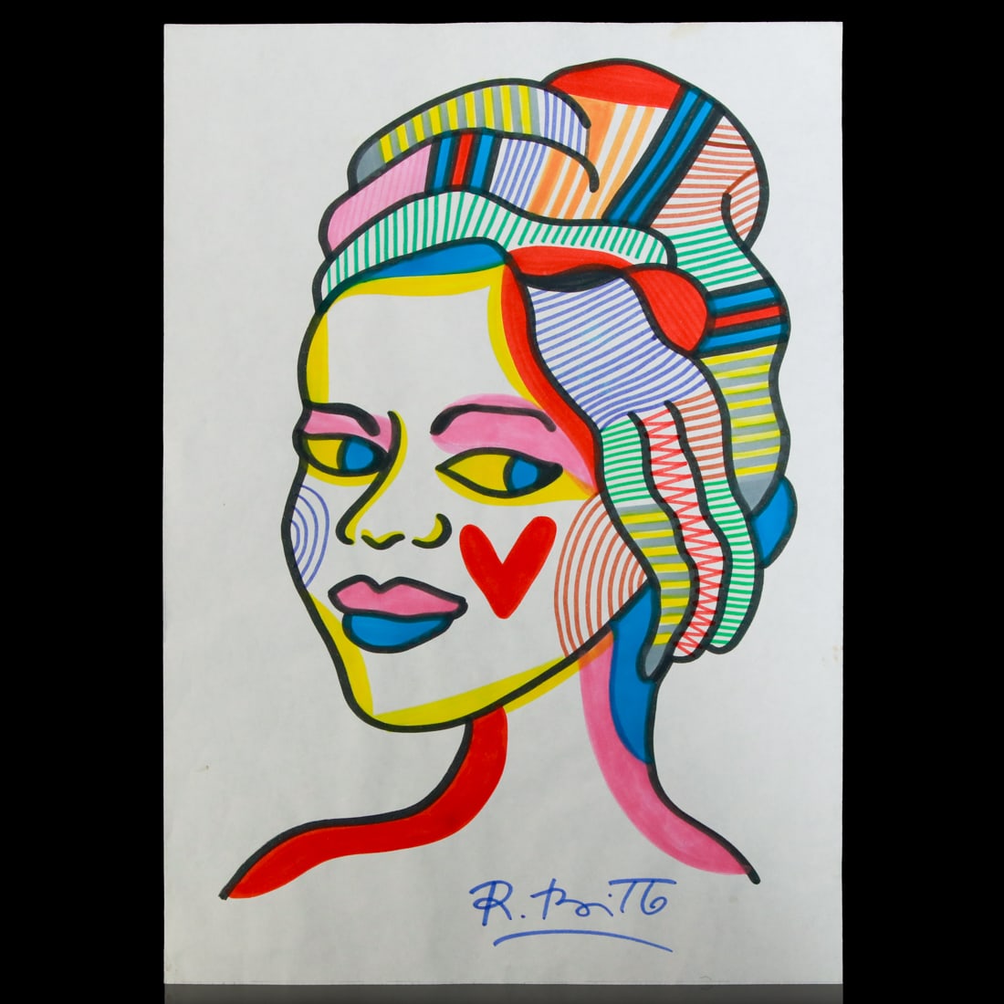 Colorful Romero Britto Attributed Marker Art (1 of 8)