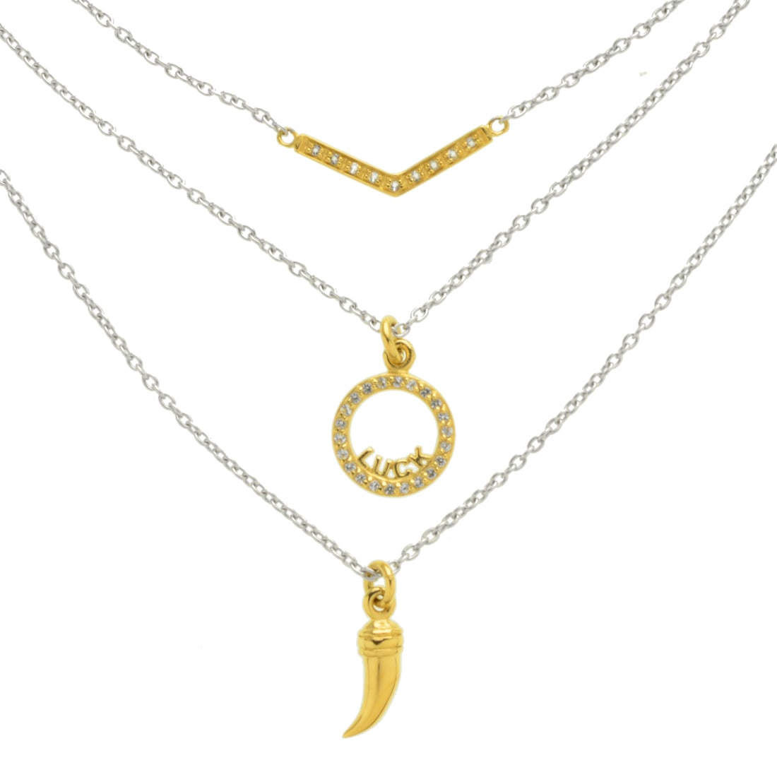 Set of 3 Stunning Vermeil Necklaces with White Topaz accents (1 of 2)