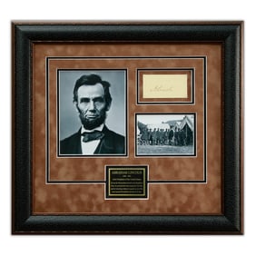Abraham Lincoln Signed Document Cut – Forensically Authenticated
