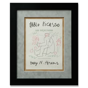 Framed Pablo Picasso Drawing, "Les Dejeuners" (1963)