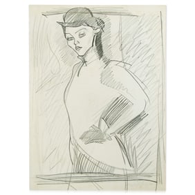 Amedeo Modigliani Drawing, "Standing Woman"