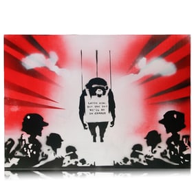 Banksy Attributed Cardboard Art