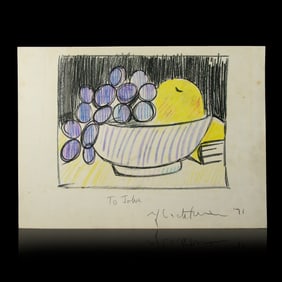 Roy Lichtenstein Mixed Media Drawing