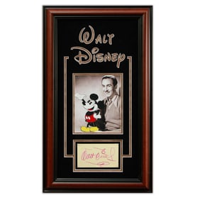 Walt Disney Signature on Document Cut – Forensically Authenticated