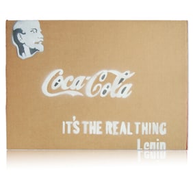 Banksy Attributed Provocative Cardboard Art