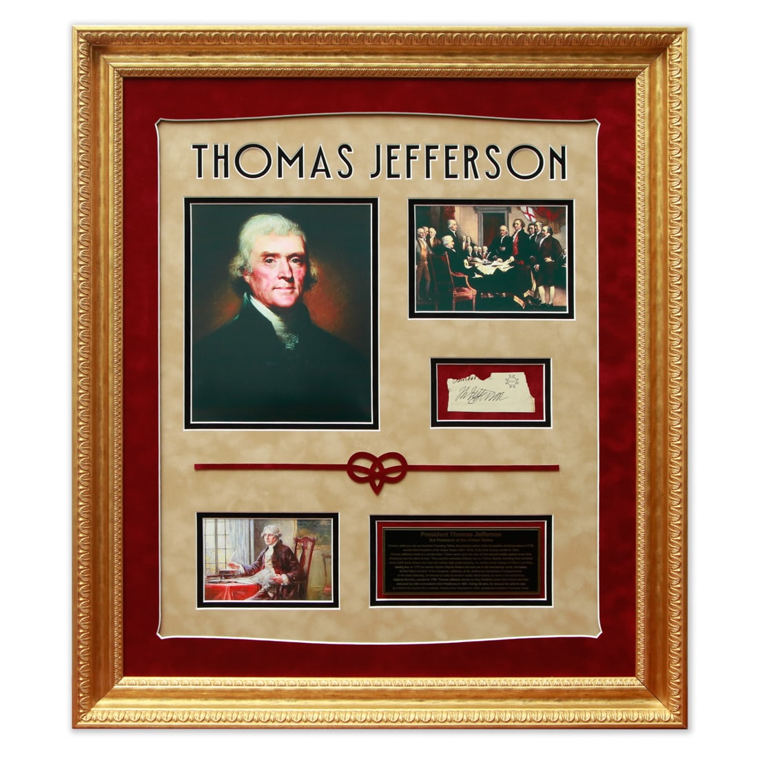 Thomas Jefferson Signed Cut from Original Document