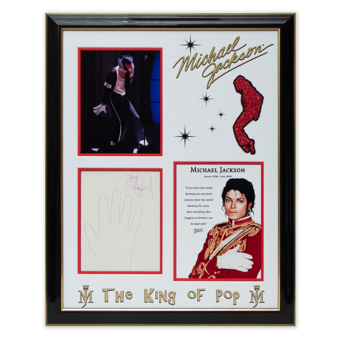 Michael Jackson Signed Silver Invincible Cd Booklet