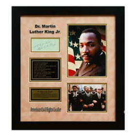 Dr. Martin Luther King Jr. Original Signed Card