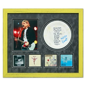 Kurt Cobain Signed & Inscribed Paper Plate