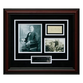 Booker T. Washington Signed and Inscribed Document Cut