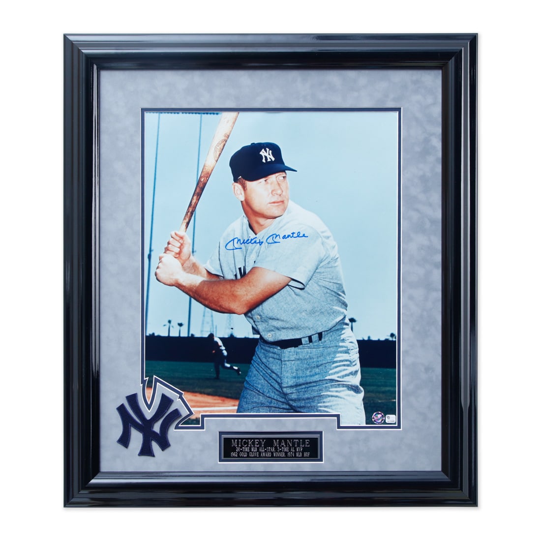 Mickey Mantle Signed NY Yankees Portrait (1 of 3)
