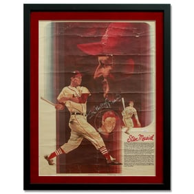 Stan Musial Signed Coca-Cola "Baseball Greats" Poster (1978)
