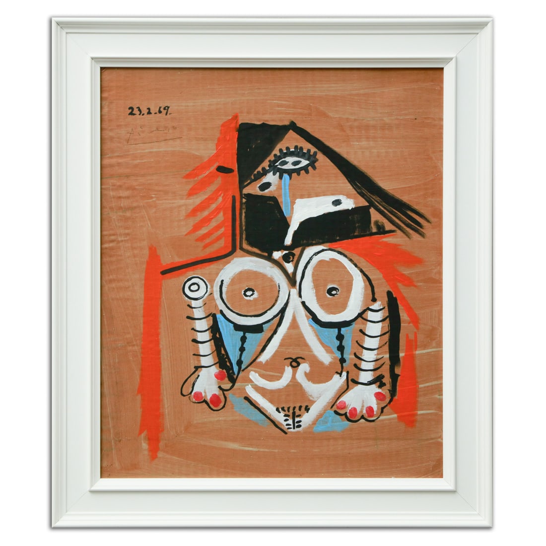 Exceptional Picasso Painting "Sans Titre" (Untitled) - A 1969 Masterpiece (1 of 7)