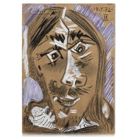 Mixed Media Masterpiece Attributed to Pablo Picasso (1972)