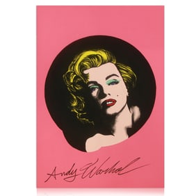 Painting in the Style of Andy Warhol Featuring Marilyn Monroe with Signature
