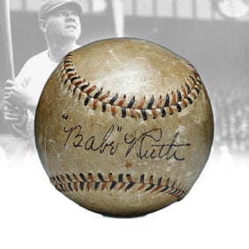Babe Ruth Signed ONL Spalding Baseball