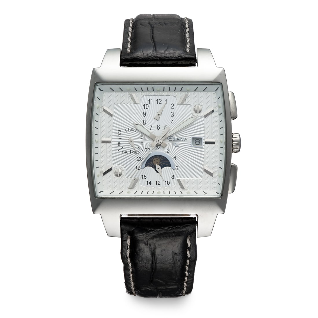 Eberle Multi-Complication Automatic Square Watch – A Masterpiece of Elegance and Precision (1 of 5)