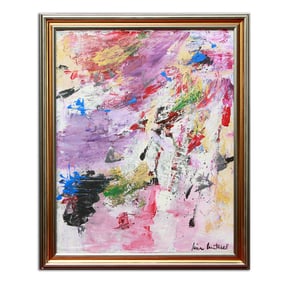 Vibrant Abstract Painting Attributed to Joan Mitchell
