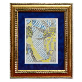 "I Love Liberty" Mixed Media Art Attributed to Roy Lichtenstein (1 of 8)