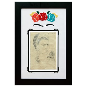 Rare Frida Kahlo Pencil Drawing