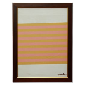 Agnes Martin - Minimalist Attributed Painting on Board