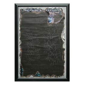 Keith Haring Subway Art on Superman II Posterwork Dimensions: 40" x 26"