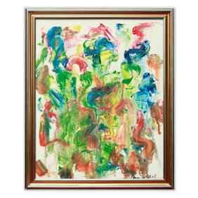Joan Mitchell - Abstract Attributed Painting on Board