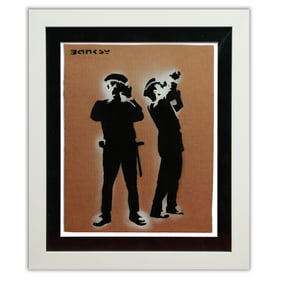 Banksy Cardboard Art – The British Policemen
