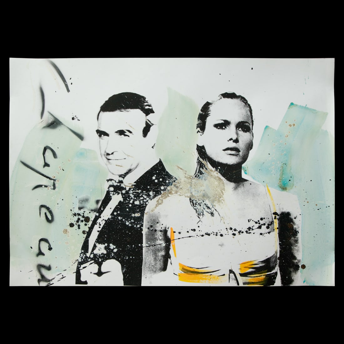 Iconic "Chapeau" Mixed Media Art Featuring Sean Connery and Ursula Andress (1 of 9)