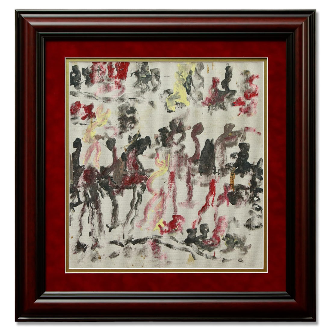 Historic Purvis Young Painting: Description: Historic Purvis Young Painting We are delighted to present this extraordinary piece attributed to the renowned American artist Purvis Young, known for his significant contributions to the