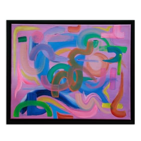 Framed William Ronald Attributed  Acrylic on Canvas Painting