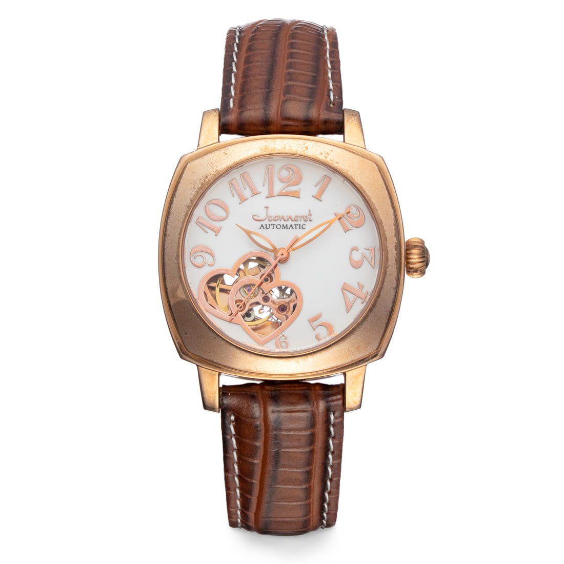 Jeanneret Women’s Automatic Double Heart Dial Watch (1 of 5)
