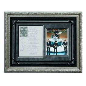 The Beatles Signed Handwritten Lyrics to "Can't Buy Me Love"