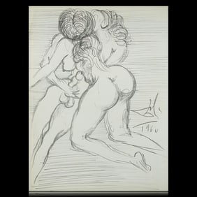Salvador Dali Drawing - "Erotique" Attributed