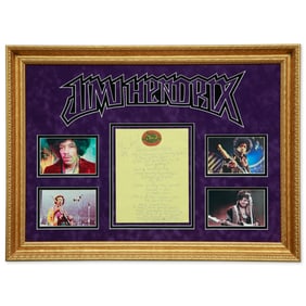Jimi Hendrix Signed & Handwritten Lyrics to "Manic Depression"