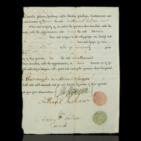 Thomas Jefferson Signed Document Cut - Possible Land Grant Recognition