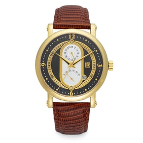 Louis Bolle Retrograde Dial with 24 Hour Subdial 60-Minute Subdial Date Automatic Gold-Tone