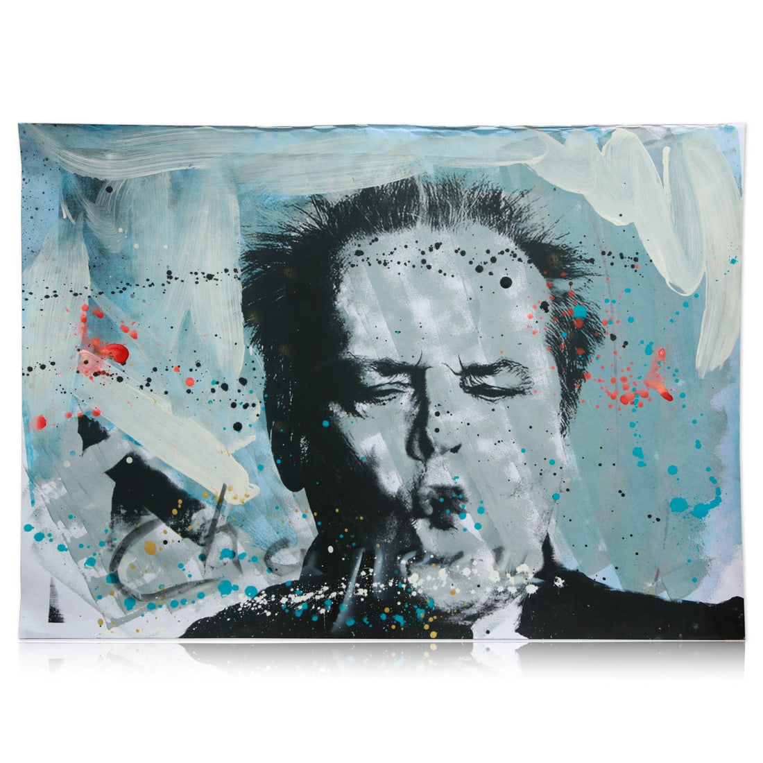 Original Ronald Chapeau Mixed Media Art of Jack Nicholson (1 of 7)