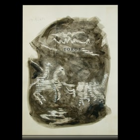 Pablo Picasso Mixed Media – Bull and Bullfighter (1961)