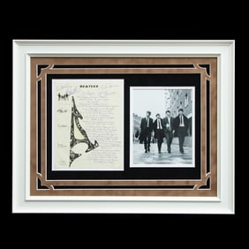 Beatles Signed Handwritten Lyrics, "No Reply"