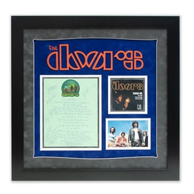 The Doors Signed Handwritten Lyrics, "Touch Me"