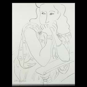 Henri Matisse Attributed Graphite Drawing