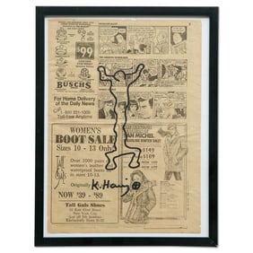 Keith Haring Newspaper Art, Daily News (Jan 19, 1984)
