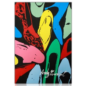 Andy Warhol-Style Work, High Heels on Black