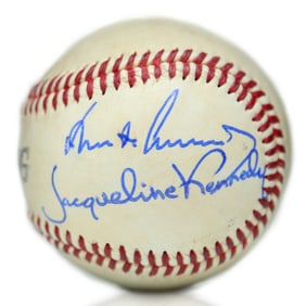 John F. Kennedy & Jacqueline Kennedy Signed Spalding Baseball