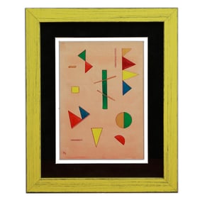 Wassily Kandinsky Attributed Abstract Mixed Media on Paper
